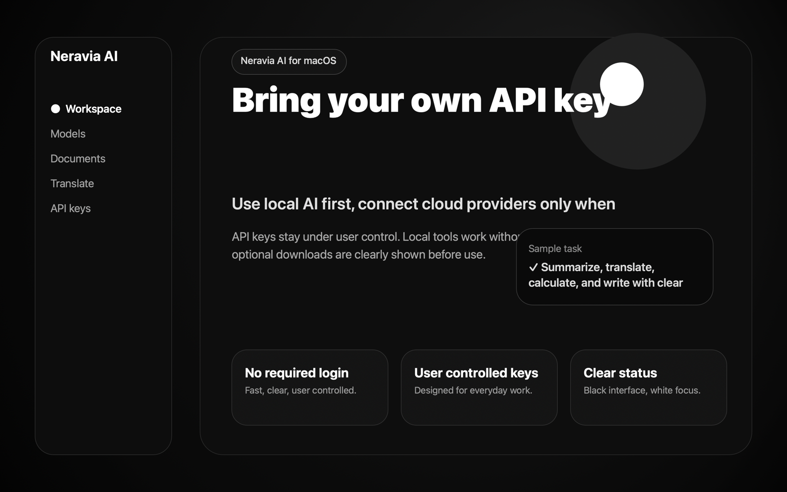 Neravia AI privacy screen on Mac